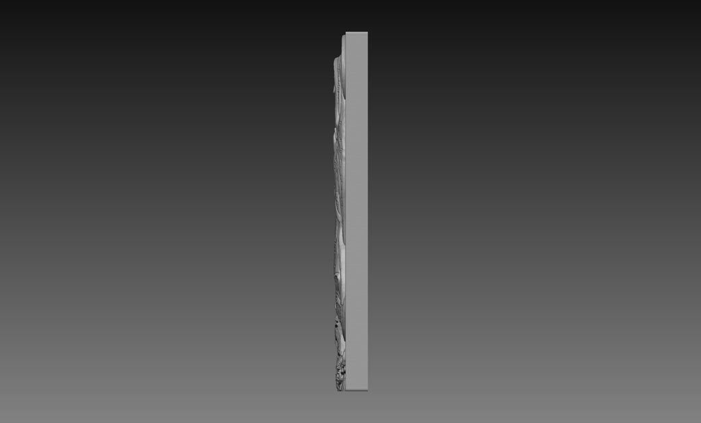 Virgin Mary Praying 3D Relief STL File, Christian CNC Carving Digital Download