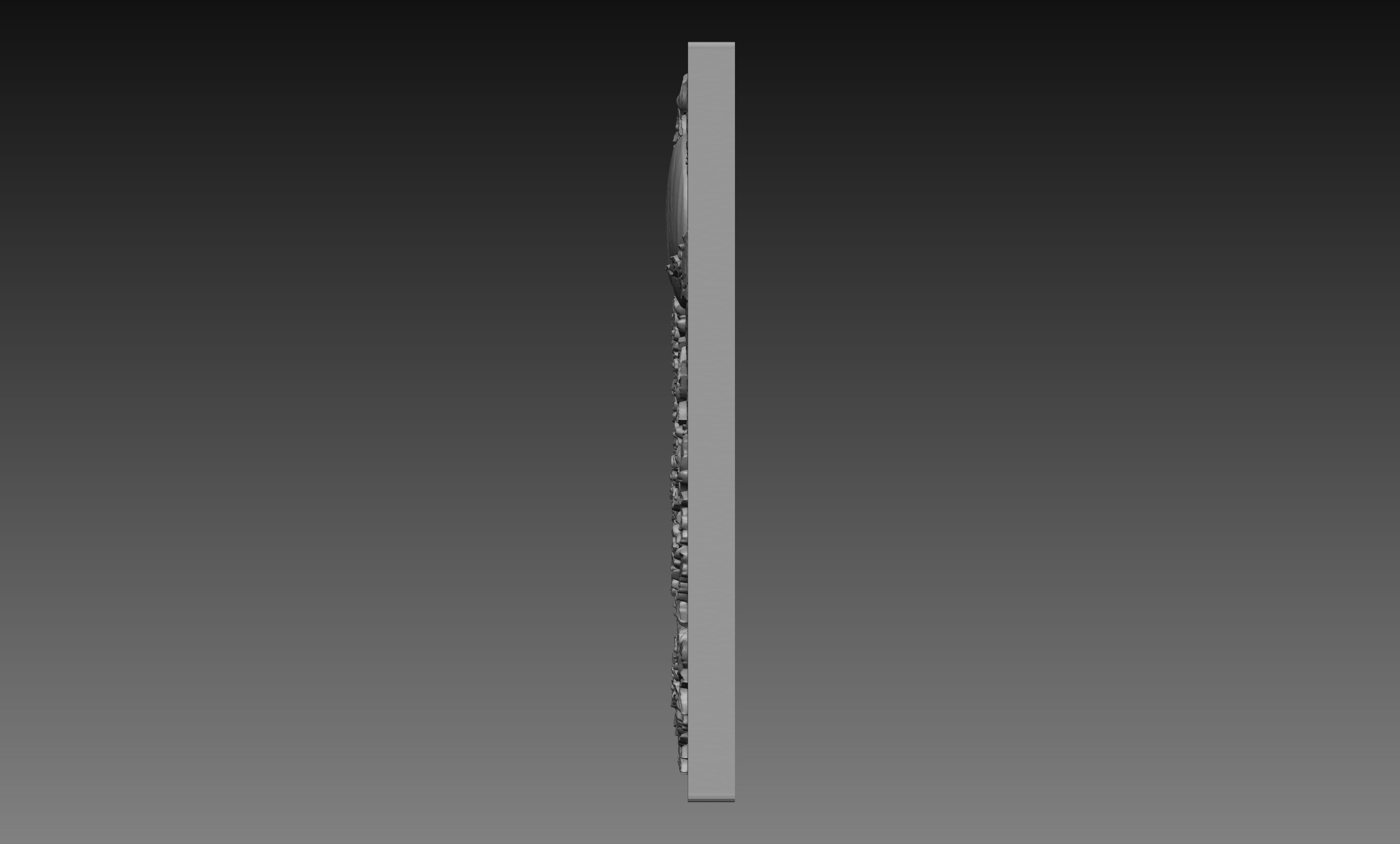 Sakura Full Moon 3D Relief STL File, Japanese CNC Carving Digital Download