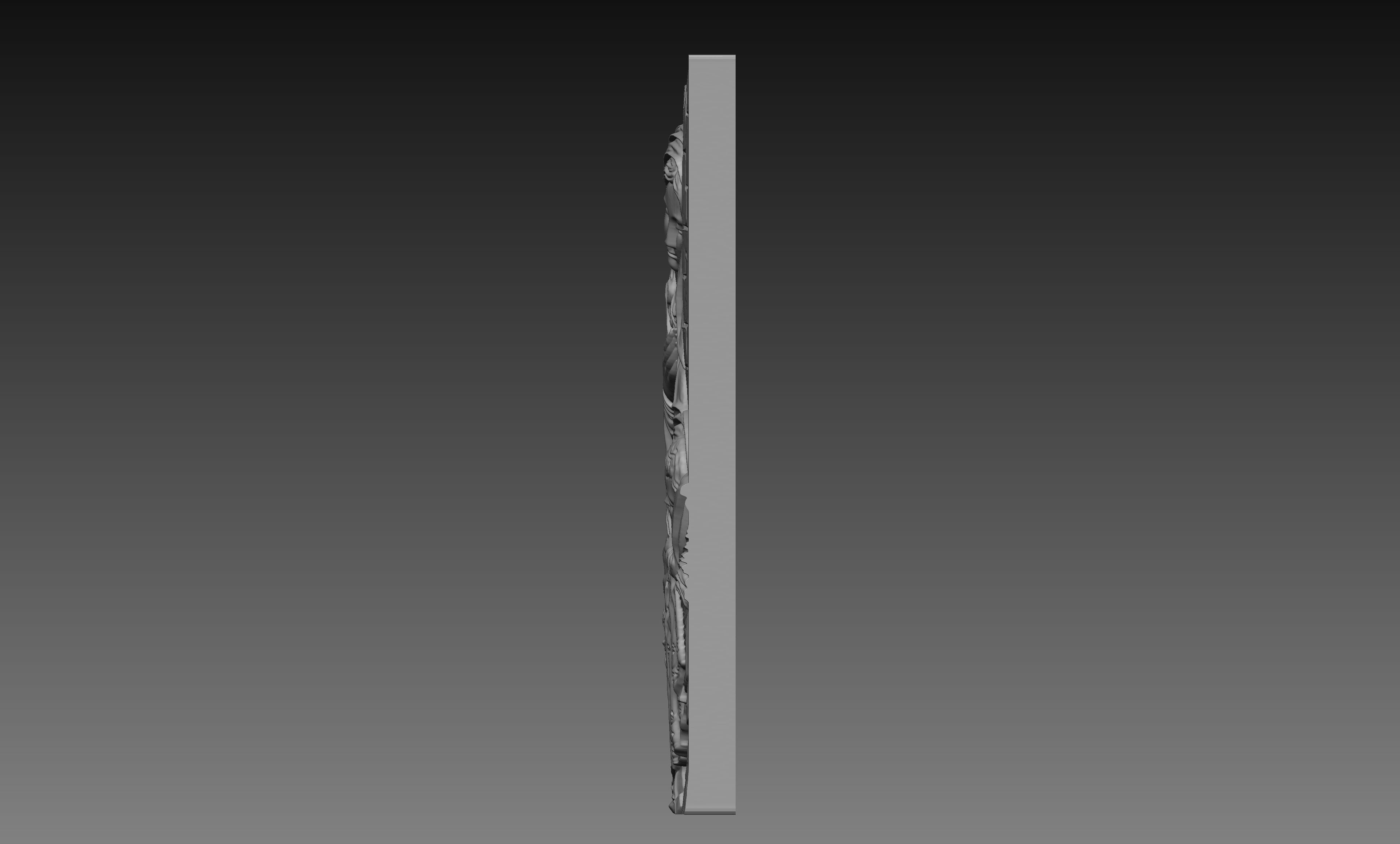 Mother Mary Watching Baby Jesus 3D Relief STL File, Christian CNC Carving Digital Download