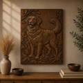 Golden Retriever Forest 3D Relief STL File, Dog CNC Carving Digital Download
