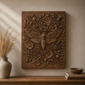 Death Moth Flowers 3D Relief STL File, Gothic CNC Carving Digital Download