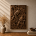 Two Blue Jay Birds 3D Relief STL File, Bluejay on Oak Branch CNC Carving Model, Bird Wall Art Panel, Nature Decor, Router Engraving 3D Print Digital Download