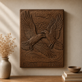 Huginn Muninn Ravens 3D Relief STL File, Norse Viking CNC Carving Digital Download